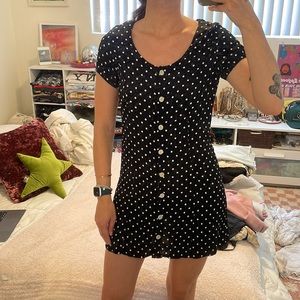 Vintage polka dot button down dress size 12 (fits like a small)
